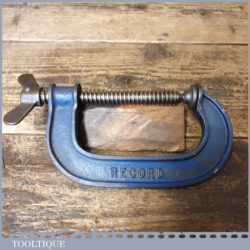 Vintage 4” Record Woodworking G Clamp - Refurbished Good Condition
