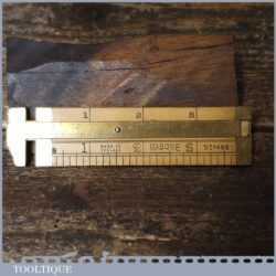 Vintage Rabone No: 1460 Boxwood Brass 4” Ironmonger’s Rope Caliper Gauge