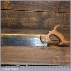 Rare Vintage Drabble & Sanderson 9” Brass Back Dovetail Saw 17 Tpi - Sharpened Refurbished