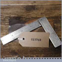 Scarce Vintage J Rabone No: 1482 Engineer’s Calibrated 4” Steel Square - Good Condition