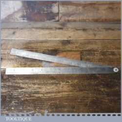 Vintage Chesterman No: 235M Metric & Imperial Folding Steel Ruler - Good Condition