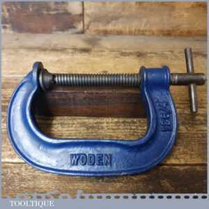 Vintage 4” Woden No: 126 woodworking ‘G’ clamp refurbished & in good used condition and ready for use