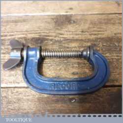 Vintage 2” Record Woodworking G Clamp - Refurbished Good Condition