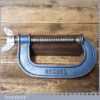 Vintage 4” Record Woodworking G Clamp - Refurbished Good Condition