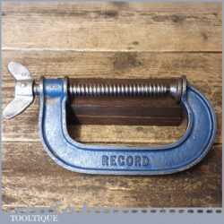 Vintage 4” Record Woodworking G Clamp - Refurbished Good Condition