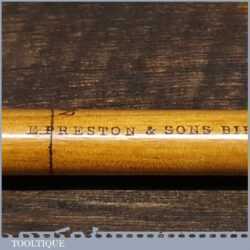 Rare Vintage Edward Preston & Sons Beechwood Brass Yardstick - Good Condition
