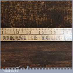 Vintage Atkinson’s Langwood Yardstick Very Decorative - Good Condition