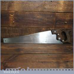 Vintage Disston USA 24” Cross Cut Panel Handsaw 6 TPI - Refurbished Sharpened