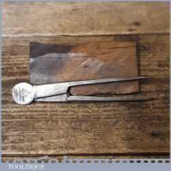 Antique 5 ½” Leatherworking Cast Steel Box Jointed Square Leg Dividers - Good Condition