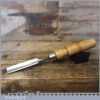 Vintage H York Carpenter’s 1” Gouge Chisel Beech Handle - Sharpened Honed