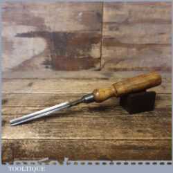 Vintage F. Woodcock Carpenter’s 9/16” Gouge Chisel - Sharpened Honed
