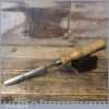 Vintage J. Parasol Carpenter’s 1/2” Gouge Chisel Ash Handle - Sharpened Honed