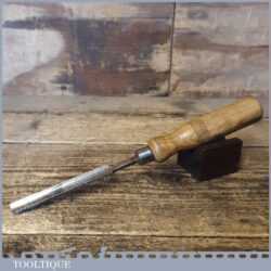 Vintage J. Parasol Carpenter’s 1/2” Gouge Chisel Ash Handle - Sharpened Honed
