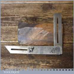 Vintage H.H.M Engineers Combination Steel Try Square & Bevel 497450 - Good Condition