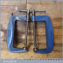 Vintage Pair Of Paramo 6” Heavy Duty G Clamps - Good Condition