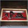 Near Mint Vintage Boxed Starrett Co USA Cast Steel Combination Square, Protractor Centre Finder