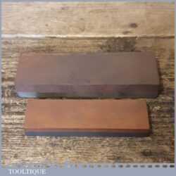 Vintage Pair 5” & 4” Combination Oil Stones - Various Grits Lapped Flat