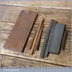 Vintage Box Containing 8 No: Assorted Slipstones - Good Condition