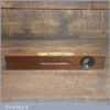 Vintage British 12” Mahogany & Brass Spirit Level Original Bubble - Good Condition