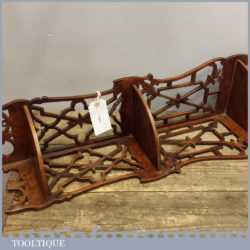 Vintage Late 19th Century Handmade Fretwork Corner Shelf