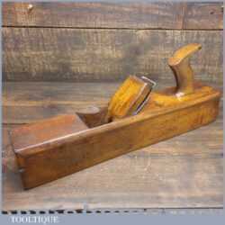 Antique D. Malloch 1870-1912 Carpenter’s 17” Beechwood Jack Plane - Lapped flat