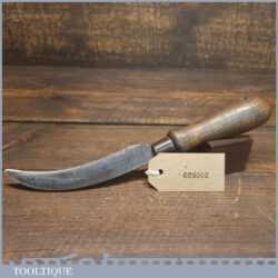 Antique basket maker’s serrated knife in good used condition. This is a smithy hand forged item.  