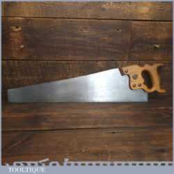 Vintage Abraham Ashton & Sons 22” Cross Cut Panel Handsaw - Refurbished Sharpened
