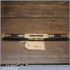 Rare No: 014C Vintage Alex Mathieson & Son 10” Ornate Brass & Ebony Spirit Level