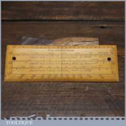 Scarce Antique 6″ Boxwood Imperial Military Protractor Scale Rule - Good Condition
