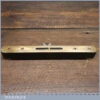 Vintage 8” Ebony & Brass Spirit Level Original Clear Bubble - Good Condition