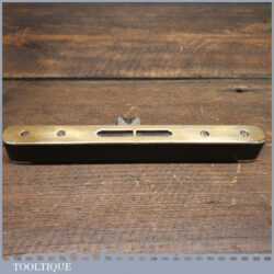 Vintage 8” Ebony & Brass Spirit Level Original Clear Bubble - Good Condition