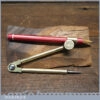 Vintage Quality Solid Brass 3 ½” Pencil Compass - Good Condition