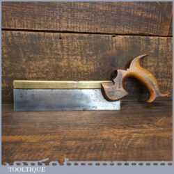 Scarce vintage R. Groves 9” Brass Back Dovetail Saw 15 TPI - Sharpened Refurbished