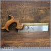 Scarce vintage R. Groves 9” Brass Back Dovetail Saw 15 TPI - Sharpened Refurbished