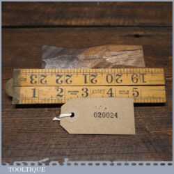 Crisp Vintage 2ft Asset Holland No: 3542 Boxwood Brass 4-Fold Rule - Good Condition