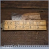 Crisp Vintage 2ft Asset Holland No: 3542 Boxwood Brass 4-Fold Rule - Good Condition