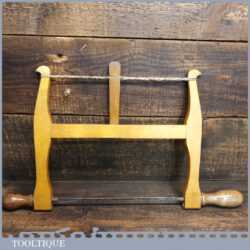 Vintage 10” Beechwood Bow Saw With Sharp Blade - Good Condition