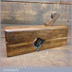 Antique J. Davis C 1799 1 3/8” Beechwood Rabbet Plane - Lapped Flat