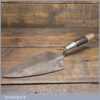 Vintage 10 ½” Bricklayers Trowel Leather Bound Beech Handle - Good Condition