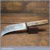 Vintage Cobblers Leatherworking Knife Beech Handle - Good Condition