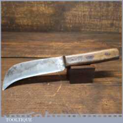 Vintage Cobblers Leatherworking Knife Beech Handle - Good Condition
