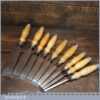 Vintage Set 9 No: Marples Carpenter’s Heavy-Duty Firmer Chisels ¼” -1 ½” - Fully Refurbished