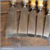 Vintage Set 9 No: Marples Carpenter’s Heavy-Duty Firmer Chisels ¼” -1 ½” - Fully Refurbished