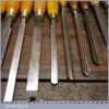 Vintage Set 11 No: Wood Turning Chisels By Various Makers - Good Condition