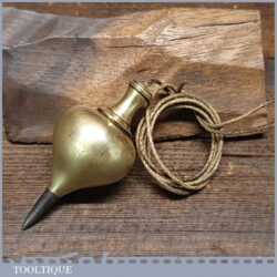 Vintage No: 3 Brass And Steel Plumb Bob - Good Condition