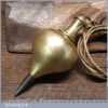Vintage No: 3 Brass And Steel Plumb Bob - Good Condition