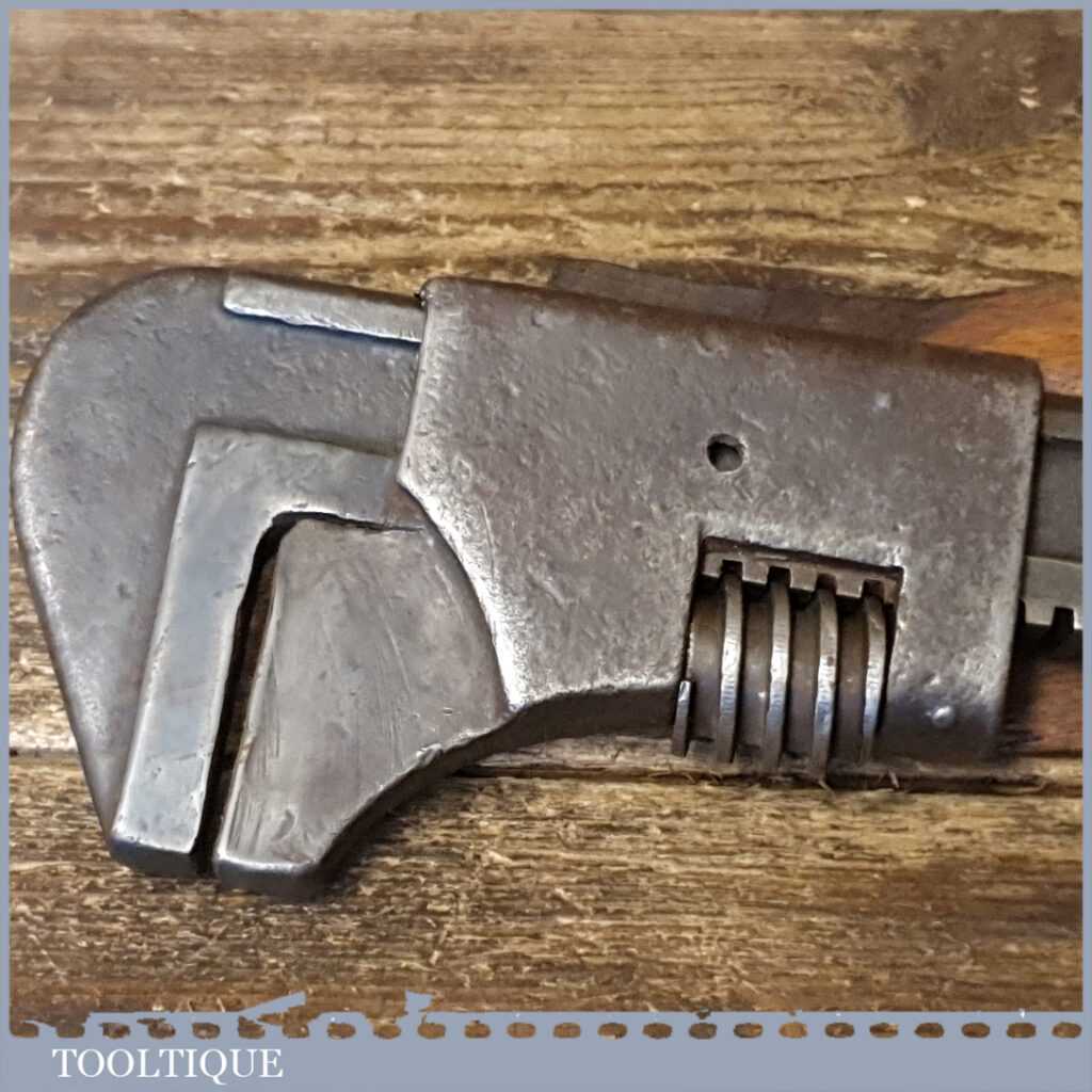 Vintage Shelley 11” Adjustable Spanner Wrench Fair Condition Tooltique