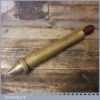 Antique Nesthill Automotive Brass Oil Grease Gun Beechwood Plunger - Good Condition