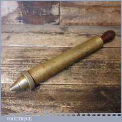 Antique Nesthill Automotive Brass Oil Grease Gun Beechwood Plunger - Good Condition