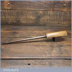 Vintage 5/8” Cast Steel Draw Bore Pin Beechwood Handle - Good Condition